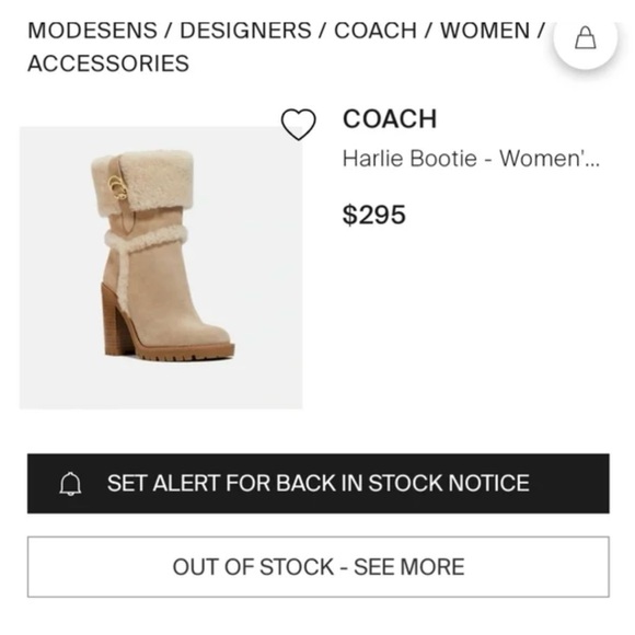 Coach Harlie Bootie Shearing Trim Size 8 - Picture 2 of 8